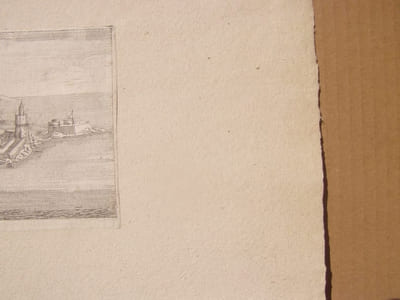 Veuë de Naple - Eau-forte originale; tirage d'époque.