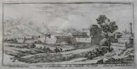 Veuë et perspective de la Citadelle de Turin.- Eau-forte originale; tirage d'époque.. SILVESTRE Israel