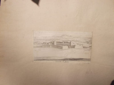 Citadelle de Milan.- Eau-forte originale; tirage d'époque.