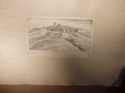 Citadelle de Florence.- Eau-forte originale; tirage d'époque.