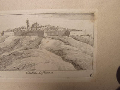 Citadelle de Florence.- Eau-forte originale; tirage d'époque.
