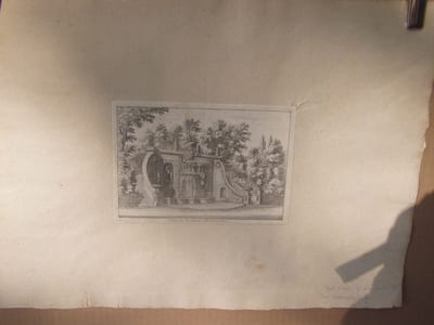 Grotte de la Vigne Aldobrandine. par Israël Silvestre - Grote de la Vigne Aldobrandine.- Eau-forte originale; tirage d'époque.