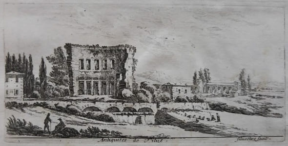 Antiquites de Titus (Vue des Ruines du Palais ou Thermes de Titus.)  par Israël Silvestre