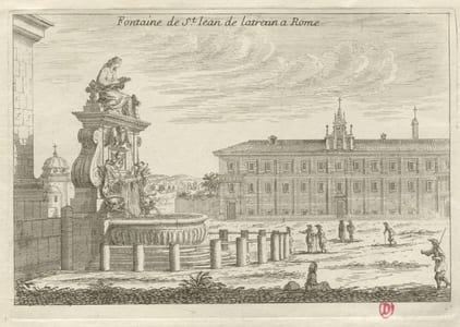 Fontaine de St Jean de Latrean à Rome. par Israël Silvestre