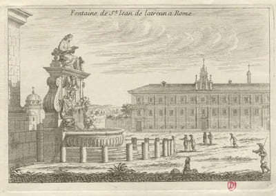 Fontaine de St Jean de Latrean à Rome. par Israël Silvestre