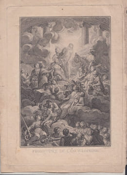 Frontispice de l'Encyclopédie ou Dictionnaire raisonné des sciences, des arts et des métiers- Frontispice de l'Encyclopédie.- eau-forte. C. Boily ...