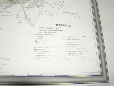 Carte du Département de la MEURTHE avec vue de Nancy dréssée par Donnet
