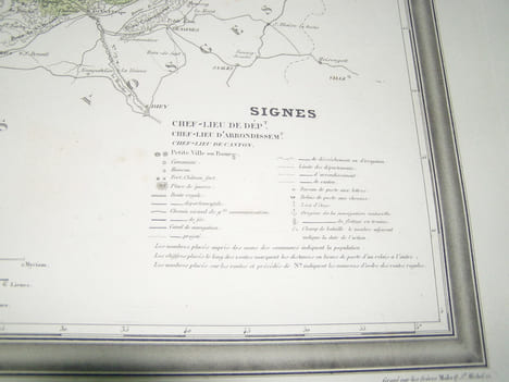Carte du Département de la MEURTHE avec vue de Nancy  dréssée par Donnet. Alexis Donnet DONNET ,FREMIN et LEVASSEUR ou DONNET and MONIN