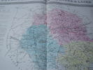 Carte du Département INDRE et LOIRE avec vue de Tours  dréssée par Donnet. Alexis Donnet DONNET ,FREMIN et LEVASSEUR ou DONNET and MONIN