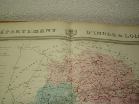 Carte du Département INDRE et LOIRE avec vue de Tours  dréssée par Donnet. Alexis Donnet DONNET ,FREMIN et LEVASSEUR ou DONNET and MONIN