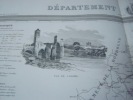 Carte du Département du LOT avec vue de Cahors  dréssée par Donnet. Alexis Donnet DONNET ,FREMIN et LEVASSEUR ou DONNET and MONIN