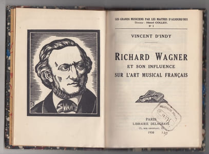 RICHARD WAGNER ET SON INFLUENCE SUR L'ART MUSICAL FRANCAIS. Collection. Les grands musiciens par les maîtres d'aujourd'hui. N°1-