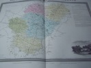 Carte du Département de la CHARENTE avec vue d' Angouléme, dréssée par Donnet. Alexis Donnet DONNET ,FREMIN et LEVASSEUR ou DONNET and MONIN