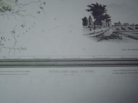 Carte du Département de la HAUTE-GARONNE avec vue de Toulouse dréssée par Donnet. Alexis Donnet DONNET ,FREMIN et LEVASSEUR ou DONNET and MONIN