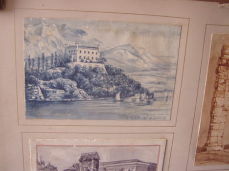 8 dessins aquarellés sur Aix-les-Bains. Aix-les-Bains