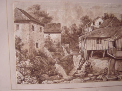 8 dessins aquarellés sur Aix-les-Bains. Aix-les-Bains