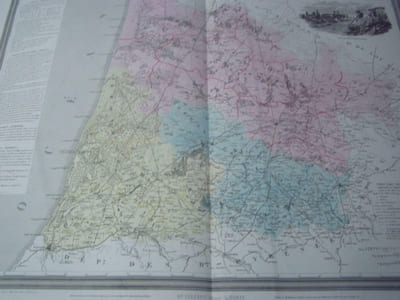 Carte du Département des LANDES avec vue de Mont de Marsan dréssée par Donnet