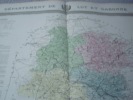 Carte du Département du LOT et GARONNE avec vue d' AGEN;  dréssée par Donnet.. Alexis Donnet DONNET ,FREMIN et LEVASSEUR ou DONNET and MONIN