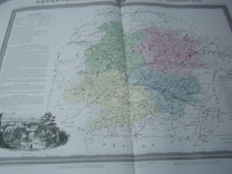 Carte du Département du LOT et GARONNE avec vue d' AGEN; dréssée par Donnet.. Alexis Donnet DONNET ,FREMIN et LEVASSEUR ou DONNET and MONIN