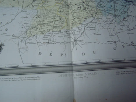 Carte du Département du LOT et GARONNE avec vue d' AGEN; dréssée par Donnet.. Alexis Donnet DONNET ,FREMIN et LEVASSEUR ou DONNET and MONIN