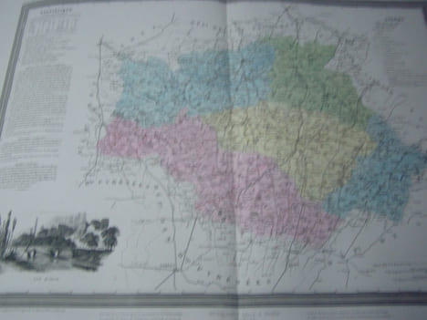Carte du Département du GERS avec vue de AUCH dréssée par Donnet. Alexis Donnet DONNET ,FREMIN et LEVASSEUR ou DONNET and MONIN - DONNET (Alexis) & ...