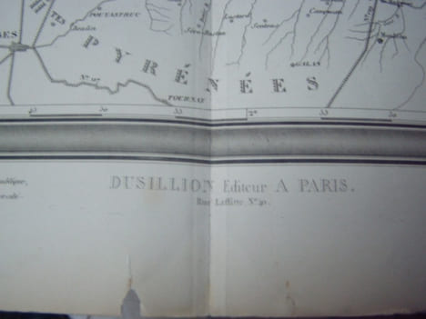 Carte du Département du GERS avec vue de AUCH dréssée par Donnet. Alexis Donnet DONNET ,FREMIN et LEVASSEUR ou DONNET and MONIN - DONNET (Alexis) & ...