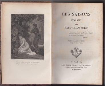 Oeuvres de Saint-Lambert : Les Saisons- Pièces fugitives. Contes. Fables orientales