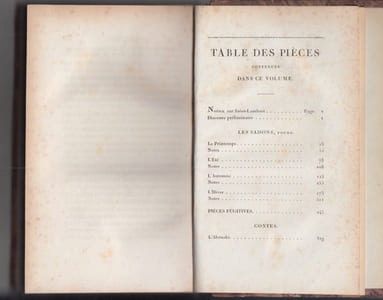 Oeuvres de Saint-Lambert : Les Saisons- Pièces fugitives. Contes. Fables orientales