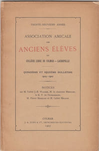 Collège libre de Colmar- Lachaplle; 15 et 16e bulletins 1905-1907