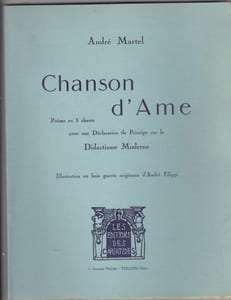 Chanson d'ame : poeme en trois chants avec une declaration de principe sur le didactisme moderne; illustration en bois gravés d' Andre Filippi