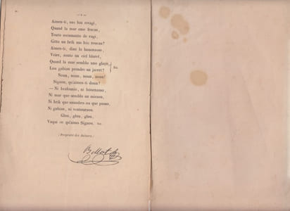 Leis radieros pensados doou poueto cassaire.Leis Radieros: pensados doou poueto cassaire Ma Fremo et moun chin Leis Amours de Sigaou- Pieces contenues dans ce cahier: Ma fremo et moun chin. Leis amours de Sigaou. [With musical notes.]