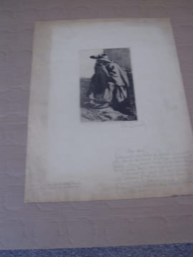La Pauriho.Eau-Forte. l'aieul Marseille,1897 Eau-forte originale inédite - en provençal, les misereux. BERNARD (Valère) Valere Bernard,Valèri Bernard ...