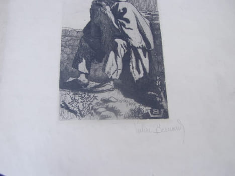 La Pauriho.Eau-Forte. l'aieul Marseille,1897 Eau-forte originale inédite - en provençal, les misereux. BERNARD (Valère) Valere Bernard,Valèri Bernard ...