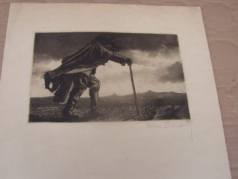 La Pauriho.Au cagnard Eau-forte originale inédite - en provençal, les misereux. BERNARD (Valère) Valere Bernard,Valèri Bernard 1860-1936
