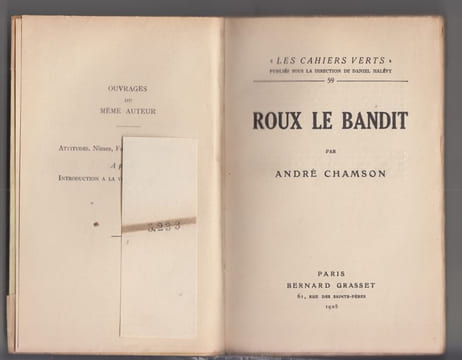 ROUX LE BANDIT. CHAMSON ( ANDRE )
