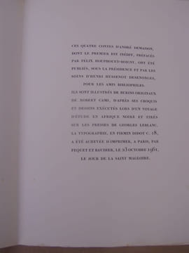 BETES SUR LA TERRE ET DANS LE CIEL - burins de Robert CAMI . DEMAISON A. -