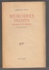 MEMOIRES INEDITS,fragments et projets-édités par J.SANGUIER- edition originale.. VIGNY Alfred de 