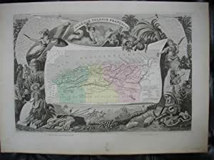 Carte de l'ALG&Eacute;RIE,. LEVASSEUR V.
