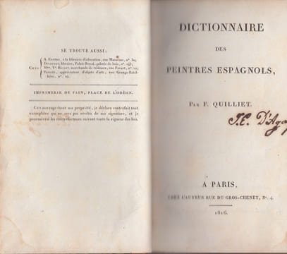 DICTIONNAIRE DES PEINTRES ESPAGNOLS- . QUILLIET F.-