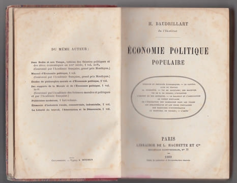 Economie politique populaire.. BAUDRILLART (H.),