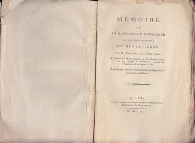 MEMOIRE SUR LA MANIERE DE RESSERER LE LIT DES TORRENTS ET DES RIVIERES