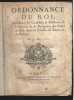 Ordonnance du Roi. Du 3 mars 1781.. 