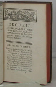 Recueil d'édits, déclarations, arrêts du Conseil, réglemens et ordonnances du Roi Concernant l'Hôtel de l'Ecole Royale Militaire.