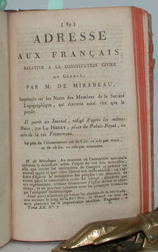 Réunion d'ouvrages sur la période révolutionnaire : Vrai miroir de la noblesse. Regardez-y, Bourgeois. 61 pp - Liste des noms des ci-devant nobles, ...