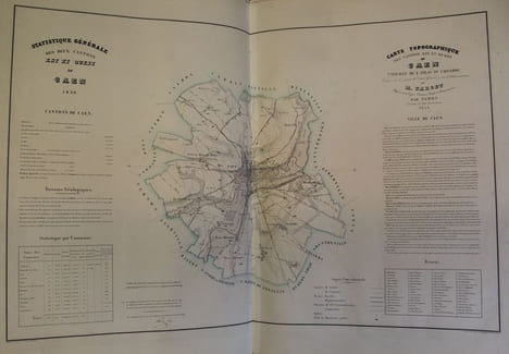 Atlas du Calvados. 35 Cartes topographiques des cantons, dressées sous les auspices du Conseil général et sous l'administration de M. Target, ...