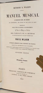 Manuel musical à l'usage des lycées, des collèges, des institutions, des écoles et des cours de chant, comprenant pour tous les modes d'enseignement Le Texte et la Musique en Partition des tableaux de la méthode de lecture musicale et de chant élémentaire.