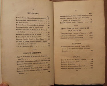 Dépêches et Lettres interceptées par Des Partis Détachés de l'Armée Combinée du Nord de l'Allemagne. Titre anglais : Copies of the original letters and despatches of the Generals, Ministers, grand Officers of state at Paris to the emperor Napoléon at Dresden; intercepted by the advanced troops of the Alliés in the north of Germany.