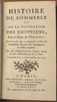 Histoire du commerce et de la navigation des Egyptiens Sous le Regne des Ptolémées.