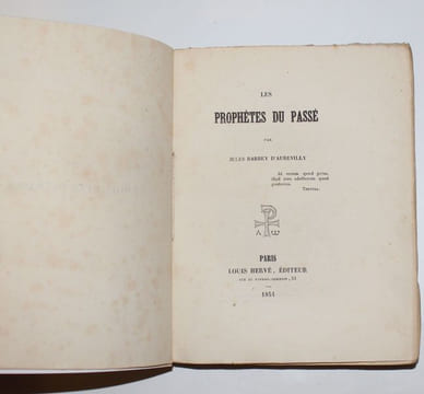 Les Prophètes du Passé.. BARBEY d'AUREVILLY (Jules).