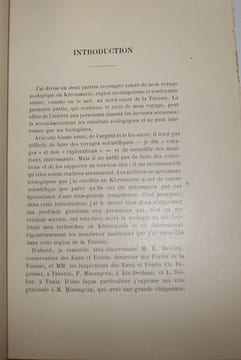 Voyage zoologique en Khroumirie (Tunisie). Mai - juin 1906. Avec quatre mémoires du Comte Carl Attems, d'Ignacio Bolivar, du Dr Raphaël Blanchard et ...